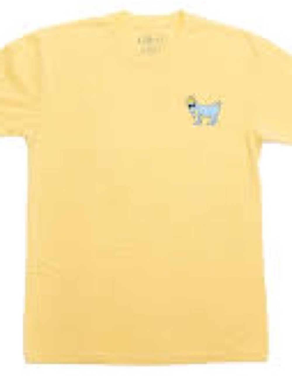GOAT USA Men's/Unisex Light Yellow Short Sleeve Graphic T-Shirt - Adult XS